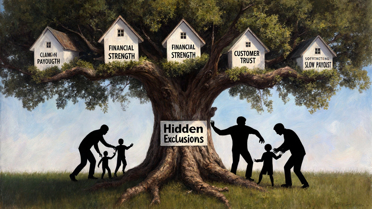 A strong oak tree symbolizing trust in life insurance with roots of reliability and protection.