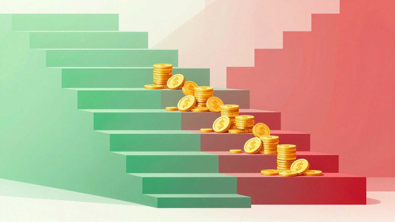 Conceptual art showing rising interest costs over extended loan terms