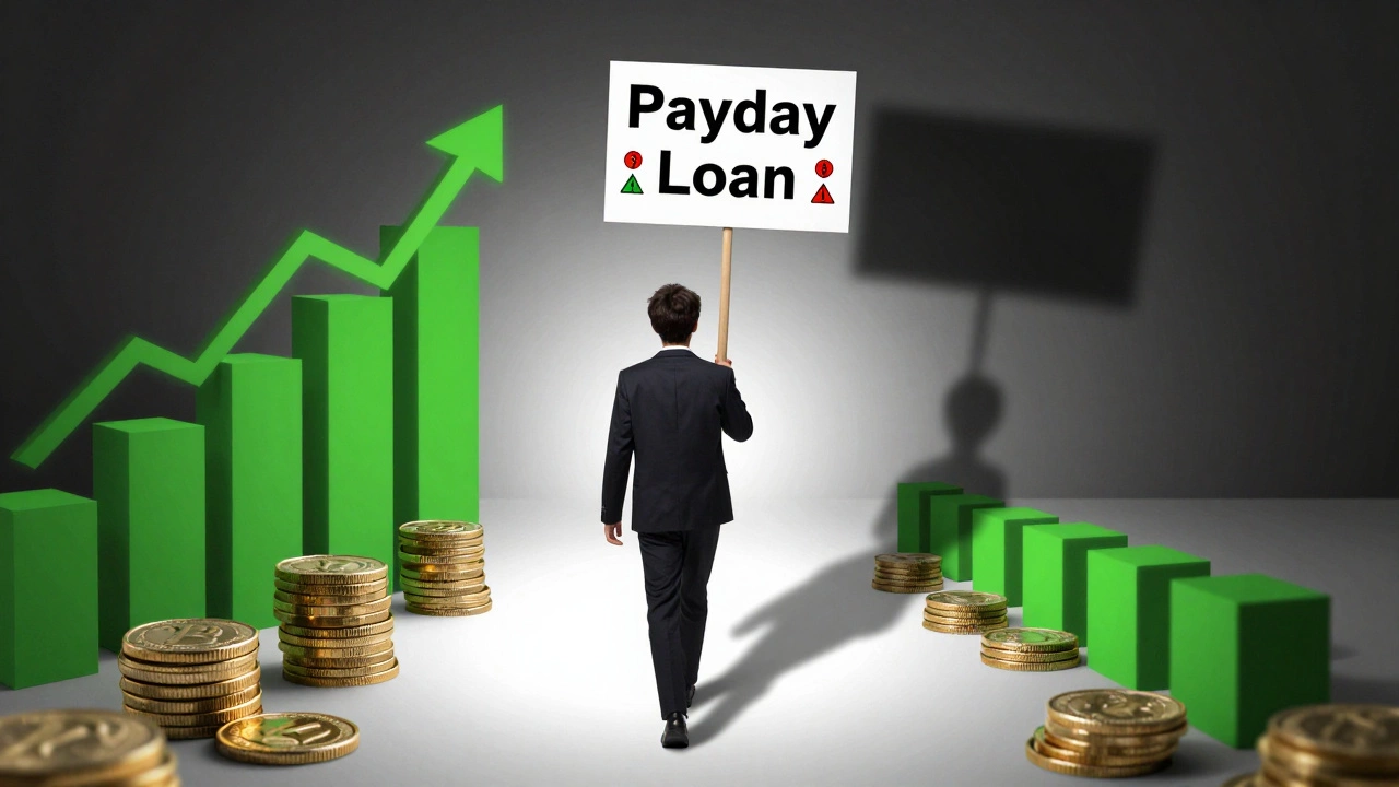Student avoiding payday loan trap, choosing scholarships and smart financial paths