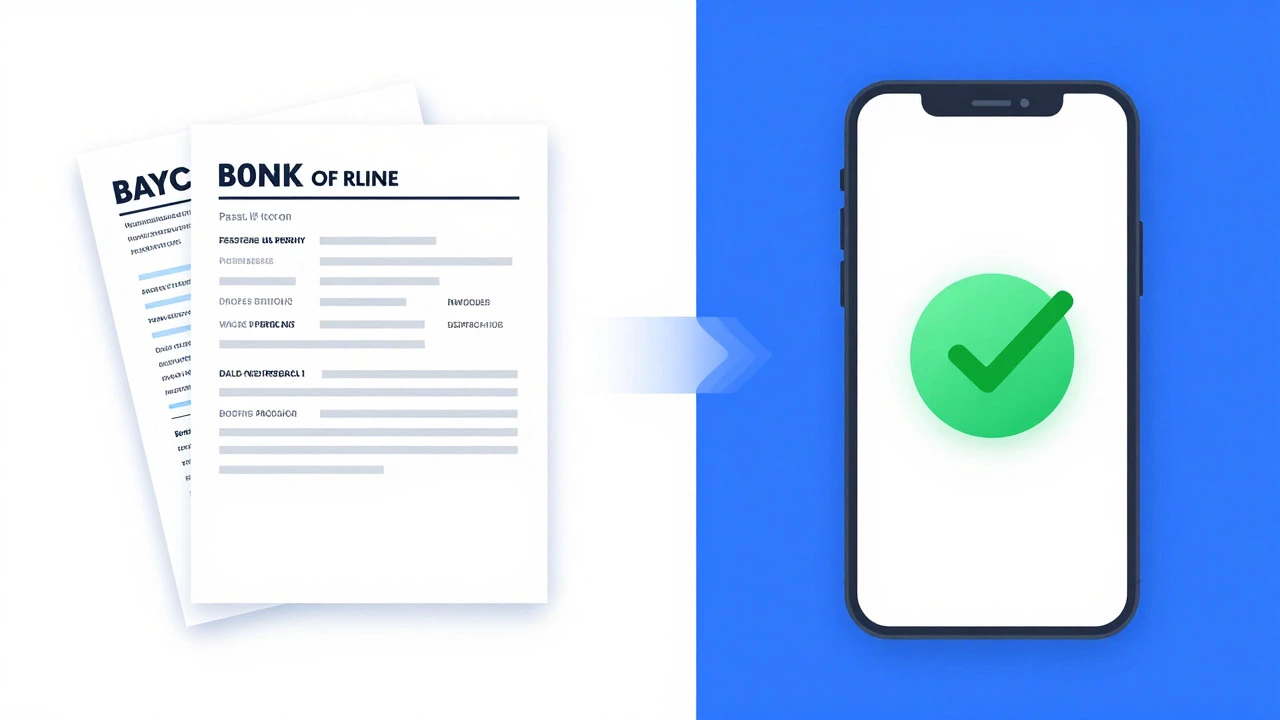 Comparison of paper payslips and digital bank app verification methods