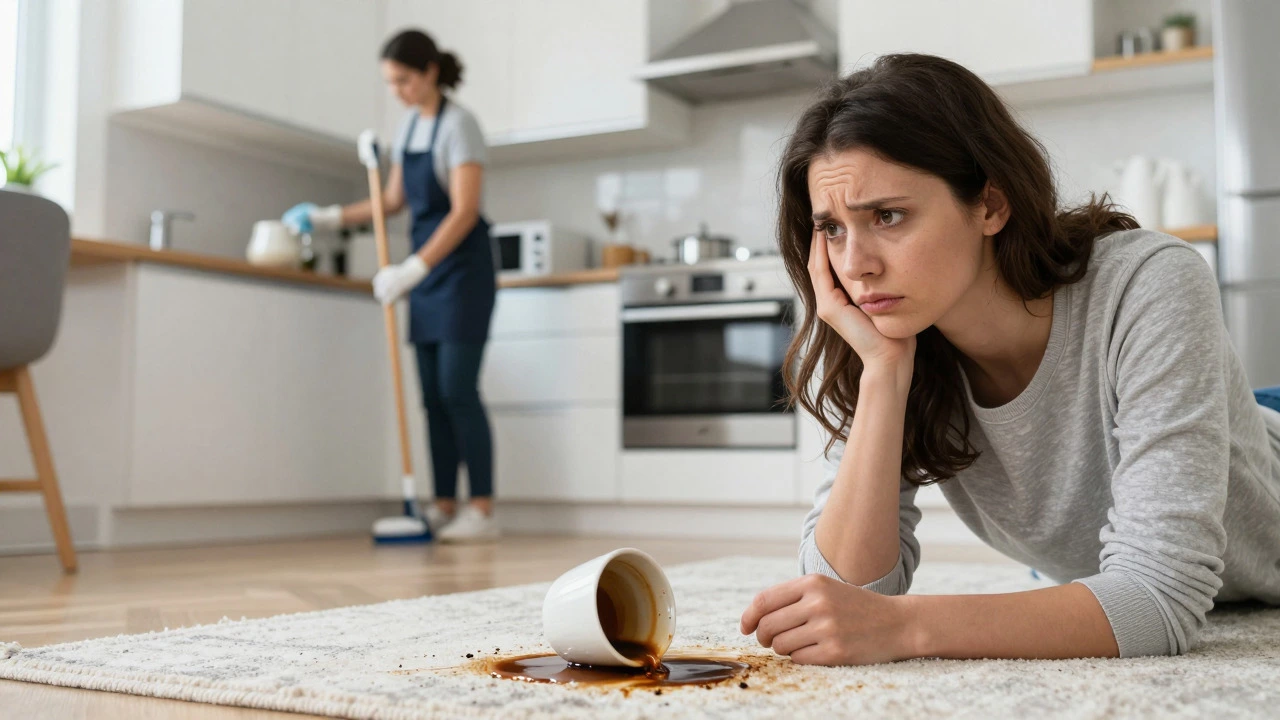 Homeowner worried about damage caused by a domestic worker in the kitchen