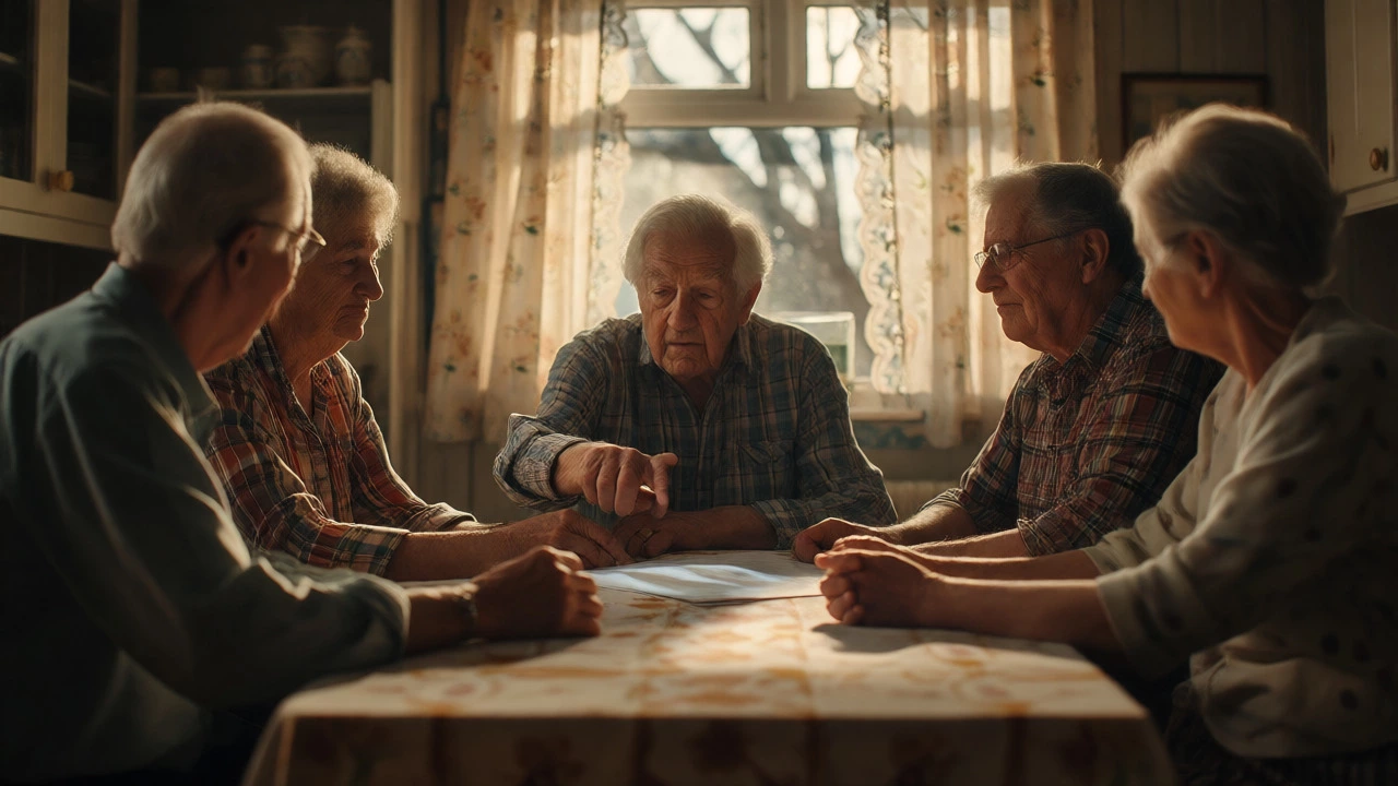 Family discussing inheritance and equity options